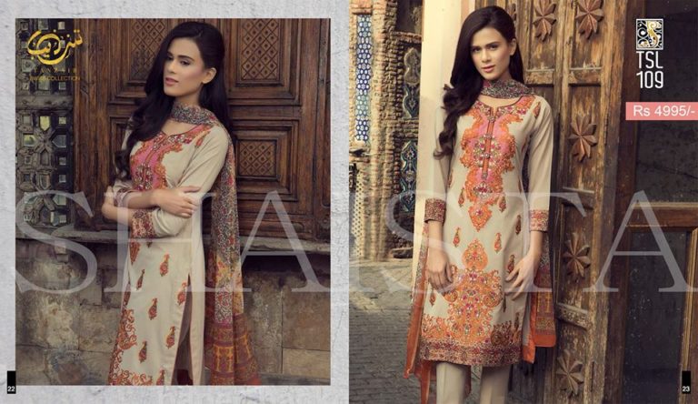 Tanzaib Swiss Lawn Summer Shalwar Kameez 2016