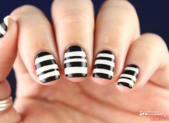 Beautiful Striped Nail Designs For Summer Season