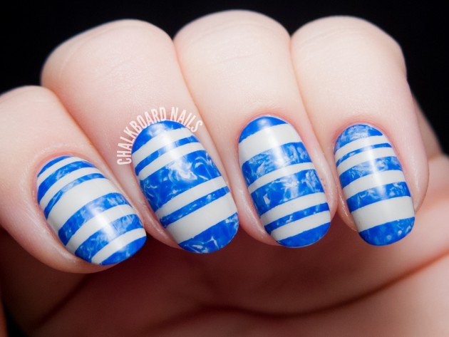 Beautiful Striped Nail Designs For Summer Season