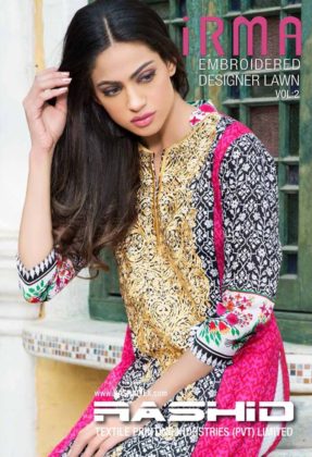 Irma Embroidered Designer Lawn By Rashid Textiles 2016