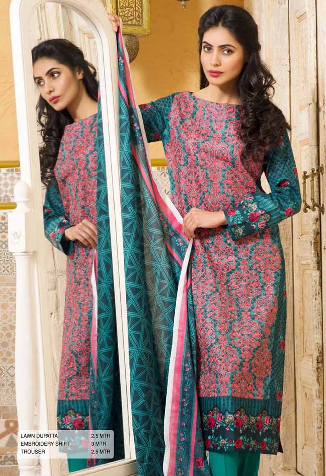 Irma Embroidered Designer Lawn By Rashid Textiles 2016