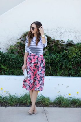 Summer Floral Striped Outfits