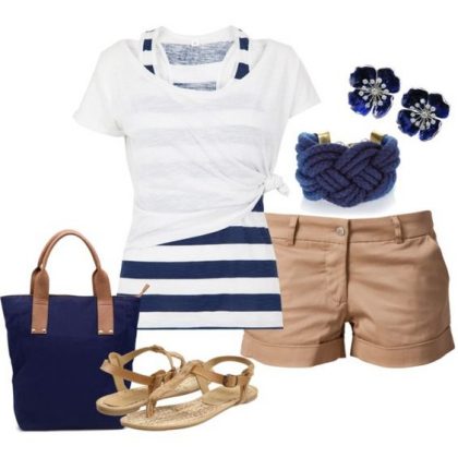 Nautical Pattern Polyvore Dresses For This Summer