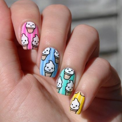 Ice Cream Nail Art Designs For This Season Styling