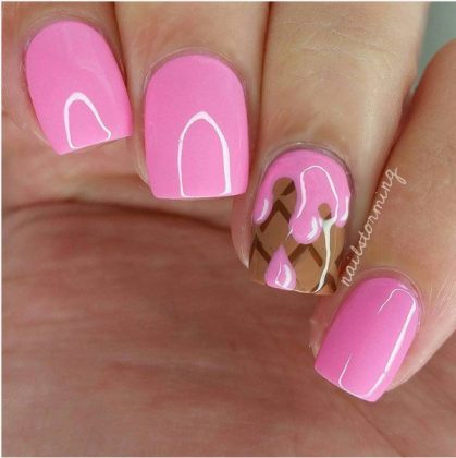 Ice Cream nail Art Designs