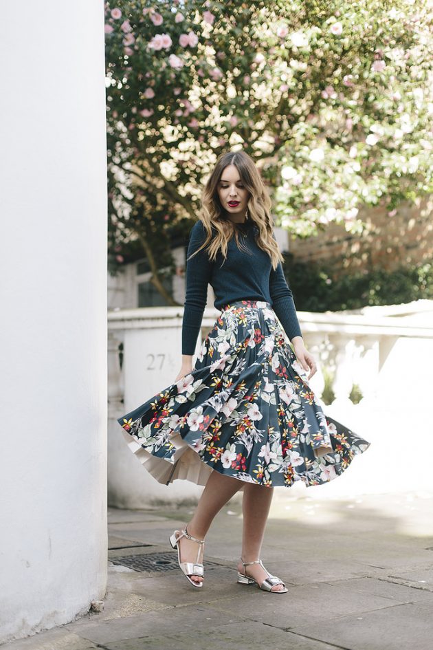 Floral Midi Skirts Summer Essential Clothing Ideas