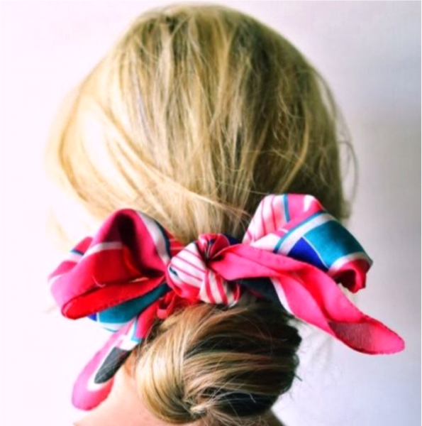 Scarf Ponytail Hairstyle Ideas For This Summer