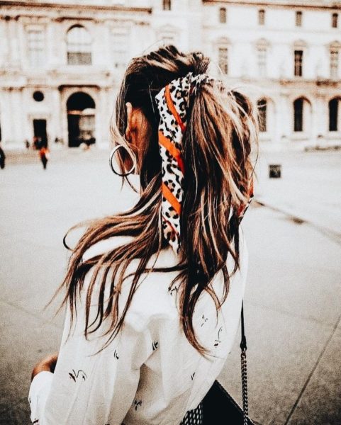 Scarf Ponytail Hairstyle Ideas For This Summer 